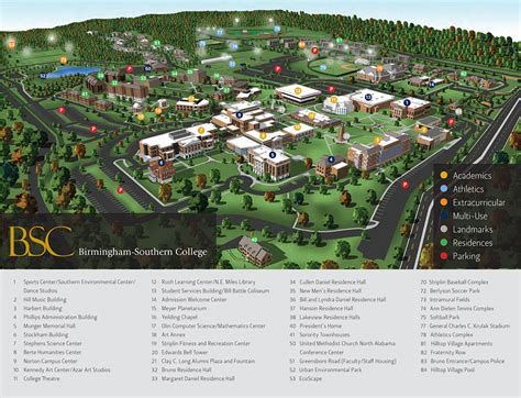 birmingham southern college map